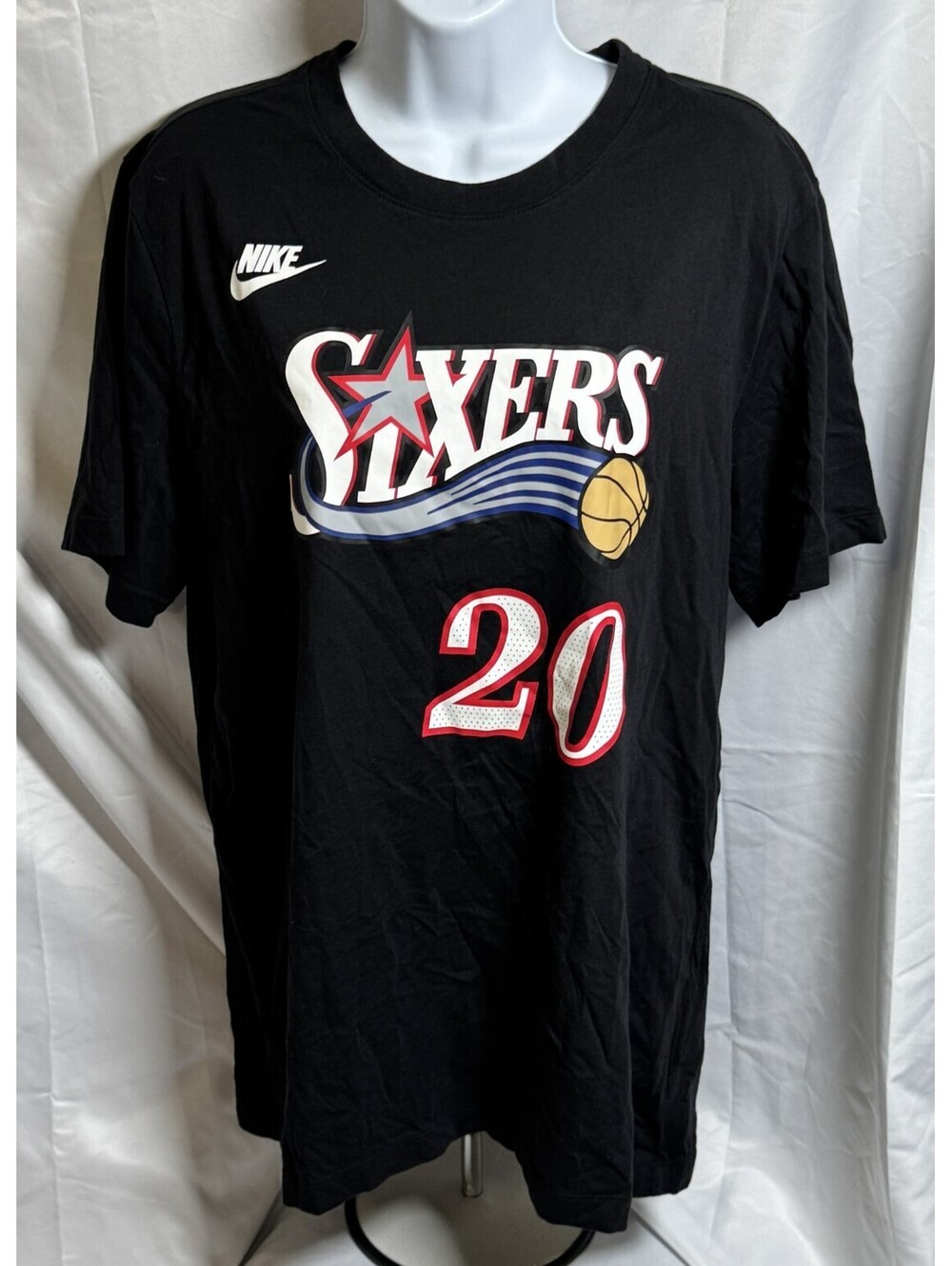 Nike Philadelphia 76ers Jared McCain #20 T Shirt Classic Edition Mens L NWT
